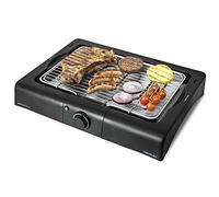 Cecotec Barbacoa Eléctrica de Sobremesa de Jardín PerfectSteak 4200 Way. 2400W, Parrilla Inoxidable, Temperatura y Altura Ajustable a 3 Niveles, 18/10 Steel, Color Negro Acero