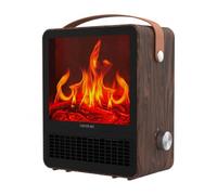 Cecotec Calefactor cerámico de sobremesa ReadyWarm 1500 Ceramic Flames. Calefactor con 1500 W luz efecto llamas term. Reg.