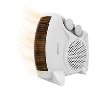 Cecotec Calefactor Eléctrico Bajo Consumo ReadyWarm 2000 Max Dual White. Termoventilador de 2000 W, Oscilación de 65º, 3 Modos, Termostato Regulable, Área de Cobertura 20 m2, Blanco
