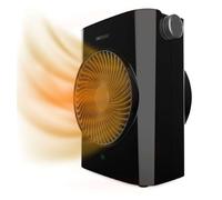 Cecotec calefactor eléctrico bajo consumo readywarm 2070 max force black. termoventilador de 2000w, 2 niveles de potencia
