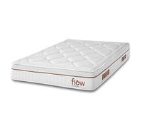Cecotec Colchón Híbrido Flow HybridSpring Fresh 6000 90x200. Multicapa, Altura 30 cm, Núcleo de Espuma HR, Firmeza Media-Alta, Capas de Micromuelles, Fibra e Hiper Soft