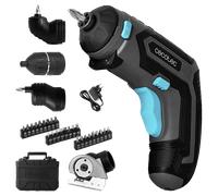 Cecotec Destornillador a Batería Compacto PowerGyro 3500 Total Set. 4V 1500mAh, Incluye 4 Cabezales Intercambiables, 200rpm, Torque 6Nm con 10 Posiciones, Luz LED, Diseño Ergonómico, Maletín Incluido