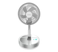 Cecotec EnergySilence 800 Ventilador Plegable Portátil 8 Pulgadas 7200 mAh 3 Velocidades Control Remoto Gris Blanco