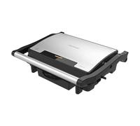 Cecotec Parrilla Eléctrica Plancha y Sandwichera Rock'nGrill Rapid. 1500W, Superficie 24,5 x 17,3cm, Revestimiento RockStone, Placa Superior Adaptable, Bandeja Recogegrasas