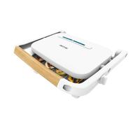 Cecotec parrilla eléctrica rock'ngrill 1300 wood w. potencia de 1300w, diseño blanco, revestimiento rockstone