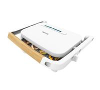 Cecotec Parrilla eléctrica Rock'nGrill 1200 Wood W Rockstone Asa madera Base antideslizante Blanco