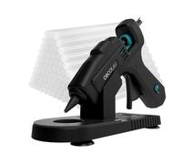 Cecotec Pistola Silicona Caliente con Base Protectora Perfect Fix 100 Pro. 100W, Calentamiento Ultrarrápido, Incluye 80 Barras de 11mm de Diámetro de Pegamento Transparente, Hasta 180ºC