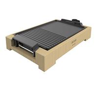 Cecotec Plancha de asar eléctrica 2000 W con estructura de bambú y termos