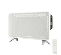 Cecotec Radiador Eléctrico con Mando a Distancia ReadyWarm 2000 Graphene. 1800W, Termostato 15-40ºC, Bajo Consumo, Temporizador 12h, Seguridad Triple, Calor Rápido, Diseño Compacto