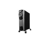 Cecotec radiador eléctrico de aceite readywarm 11000 space 360 black. 11 módulos, bajo consumo, 2500 w, 3 niveles, recogecables