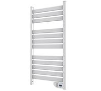 Cecotec Radiador Toallero Eléctrico Bajo Consumo Ready Warm 9000 Twin Towel White. Seca Toallas de 500 W, IP24 2 Modos, Temporizador, Pantalla LED, Diseño Moderno, Kit de instalación