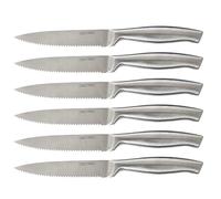 Cecotec Set de 6 cuchillos profesionales de carne con sierra mango y hoja forjados en pieza de acero