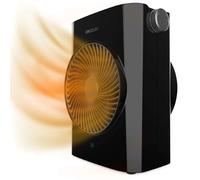 Cecotec Calefactor Eléctrico Bajo Consumo ReadyWarm 2070 Max Force Black. Termoventilador de 2000W, 2 Niveles de Potencia, 3 Modos de Funcionamiento, Ligero, Manual, Seguridad Autoapagado
