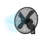 Cecotec Ventilador de Pared con Mando EnergySilence 4500 Power Wall Control Black. 50W, Diámetro 45cm, 4 Aspas Aerodinámicas, Pantalla LED, 3 Velocidades, Temporizador 8h, Oscilación Automática