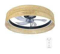 Cecotec - Ventilador de techo EnergySilence LampAero 600 - Motor DC 20W, luz LED, beige