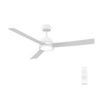 Cecotec Ventilador de Techo 30W Aero 452 QuickSnap White | 132cm, LED Regulable 3 Niveles, Mando a Distancia, Temporizador 8h, 6 Velocidades, Montaje Rápido One-Click, Verano/Invierno