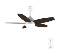 Cecotec Ventilador de techo EnergySilence Aero 4200 53W Diámetro 42" LED 15W 3 tonos White&DarkWood