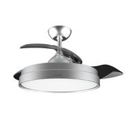 Cecotec Ventilador de techo EnergySilence Aero 4280 Invisible Steel - Aspas retráctiles, luz 40W