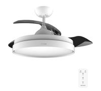 Cecotec EnergySilence Aero 4280 Invisible White Ventilador de Techo con Aspas Retráctiles y Luz 40W