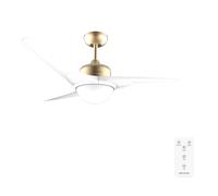 Cecotec Ventilador de techo EnergySilence Aero 560 GoldWhite 60W 52" LED 18W mando a distancia
