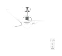 Cecotec Ventilador de techo Energysilence Aero 560 52" Luz LED 18W 3 aspas Mando IronWhite