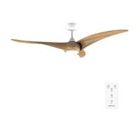 Cecotec Ventilador de Techo con Luz Aero 5295 LightWood | 40W, Motor DC, 54 pulgadas, con Luz LED de 15W, 3 tonalidades seleccionables, 3 Aspas, Temporizador programable