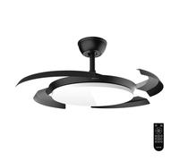Cecotec Ventilador de techo EnergySilence Aero 4500 – aspas retráctiles, LED, 42" Invisible Black
