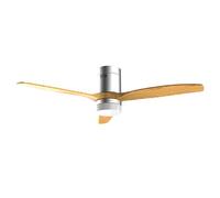 Cecotec Ventilador de Techo con Luz con Mando a Distancia EnergySilence Aero 4600 Arctic Steel&Sand. Motor DC 38W, Diámetro 132cm, Lámpara LED 18W, 3 Aspas, 6 Velocidades, Temporizador 8h