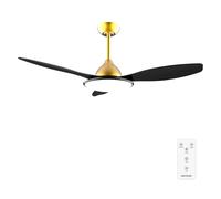 Cecotec Ventilador de techo EnergySilence 4800 35W 48" LED Mando a distancia Light Goldblack
