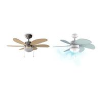 Cecotec Ventilador de Techo con Luz EnergySilence Aero 350. 50 W, Bajo consumo & Ventilador de techo EnergySilence 3600 Vision Sky. 50 W, Diámetro 92 cm, Lámpara