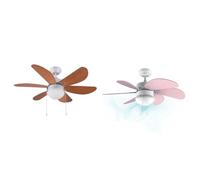 Cecotec Ventilador de Techo con Luz EnergySilence Aero 360. 50 W, Bajo consumo, 91 cm de Diámetro & Ventilador de techo EnergySilence 3600 Vision Purple. 50 W, Diámetro 92 cm, Lámpara
