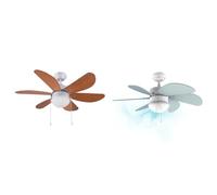 Cecotec Ventilador de Techo con Luz EnergySilence Aero 360. 50 W, Bajo consumo, 91 cm de Diámetro & Ventilador de techo EnergySilence 3600 Vision Sky. 50 W, Diámetro 92 cm, Lámpara