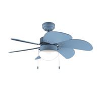 Cecotec Ventilador de Techo con Luz EnergySilence Aero 3600 Vision Full Blue. 50 W, Diámetro 36”, 3 Velocidades, 6 Aspas Reversibles, Modo winter-summer, Uso Sencillo, Interruptor en Cadena