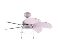 Cecotec Ventilador de Techo con Luz EnergySilence Aero 3600 Vision Full Purple. 50 W, Diámetro 36”, 3 Velocidades, 6 Aspas Reversibles, Modo winter-summer, Uso Sencillo, Interruptor en Cadena