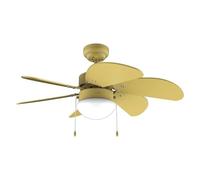 Cecotec Ventilador de Techo con Luz EnergySilence Aero 3600 Vision Full Yellow. 50 W, Diámetro 36”, 3 Velocidades, 6 Aspas Reversibles, Modo winter-summer, Uso Sencillo, Interruptor en Cadena