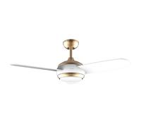 Cecotec ventilador de techo con luz energysilence aero 4265 goldwhite.