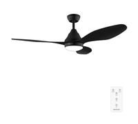 Cecotec ventilador de techo con luz energysilence aero 5200 black. 40w