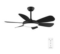 Cecotec Ventilador de techo EnergySilence Aero 5200 Black Pro – 52 pulgadas, motor DC, luz LED