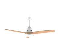Cecotec Ventilador de techo EnergySilence Aero 5300 White&Wood 52" 30W Motor DC Luz LED con mando