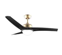 Cecotec Ventilador de techo EnergySilence Aero 560 – 52 pulgadas, LED 18W, 3 aspas, Oro/Negro