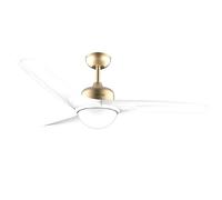 Cecotec Ventilador de techo EnergySilence Aero 560 GoldWhite 60W 52" LED 18W mando a distancia