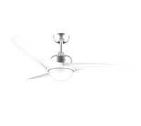 Cecotec Ventilador de techo Energysilence Aero 560 52" Luz LED 18W 3 aspas Mando IronWhite
