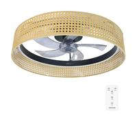 Cecotec - Ventilador de techo EnergySilence LampAero 600 - Motor DC 20W, luz LED, beige