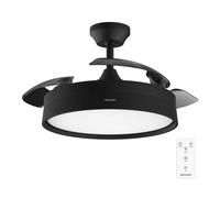 Cecotec ventilador de techo con luz y aspas retráctiles energysilence