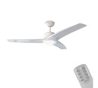 Cecotec Ventilador de techo ENERGYSILENCE AERO 550 – 132 cm, 60W, mando a distancia, luz LED, blanco