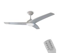 Cecotec Ventilador de Techo con Mando a Distancia, Temporizador y Luz LED EnergySilence Aero 560. 60 W, 132 cm de Diámetro, 3 Aspas, 3 Velocidades, Función Invierno, Diseño en gris