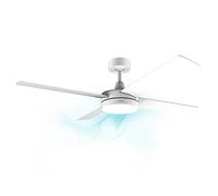 Cecotec Ventilador de Techo con Mando a Distancia, Temporizador y Luz LED EnergySilence Aero 5200 White Line. 60 W, Motor de Cobre, 52", 4 Aspas, 3 Velocidades, Función Invierno