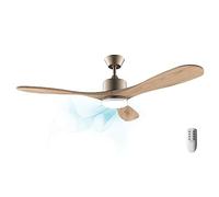 Cecotec Ventilador de techo EnergySilence Aero 5290 Golden Pro 35W DC 132cm 3 aspas 5 vel luz LED