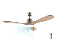 Cecotec Ventilador de Techo con Mando a Distancia, Temporizador y Luz LED EnergySilence Aero 5290 Golden Pro. 35 W, Motor DC, 52", 3 Aspas, 5 Velocidades, Función Invierno, Dorado