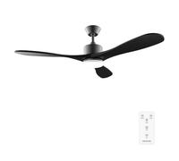 Cecotec Ventilador de Techo con Mando a Distancia, Temporizador y Luz LED EnergySilence Aero 5290 Stone Pro. 35 W, Motor DC, 52", 3 Aspas, 5 Velocidades, Función Invierno, Gris
